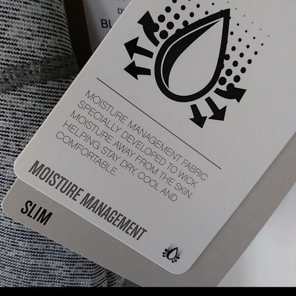 REEBOK Dynamic Short Sleeve Slim Fitted Performance Feeder Stripe NWT - Picture 4 of 8